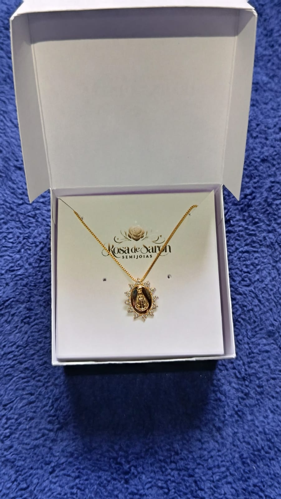 colar religioso com micro zirconias - Imagem 4