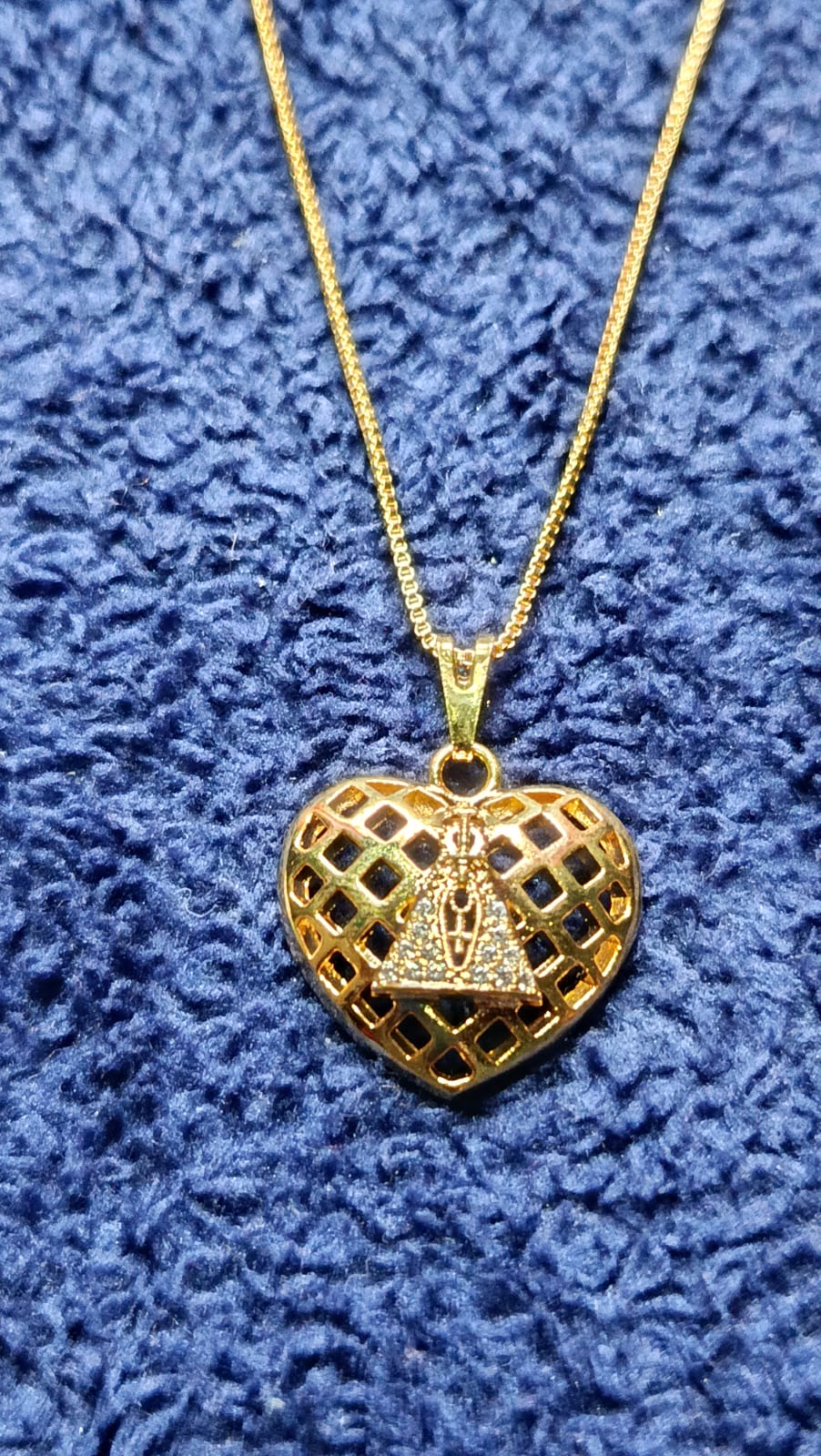 colar coraçao nossa senhora aparecida - Imagem 3